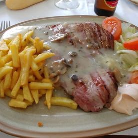 Restaurante Casa Enrique carne con champiñones 2